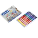 Doms Wax Crayons Small 10 Shades – Vibrant Colors for Creative Fun! (Pack of 1)