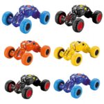 DTX Telescopic Car Double Sided Pull Stunt Action Car Toy for Kids (Multicolor, Pack of 1)