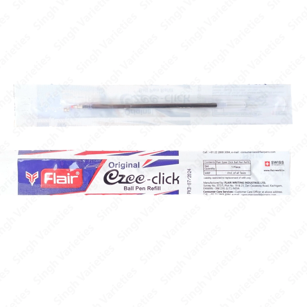 flair-ezee-click-refill-1 Flair Ezee Click Refill | Smooth & Long-Lasting Ink Refill for Flair Ezee Click Ball Pen (Pack of 1) - Image 1