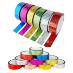 Glitter and Fancy Tape – Multicolor Art and Craft Decorative Adhesive Glitter Tape Rolls (Pack of 6 pcs)