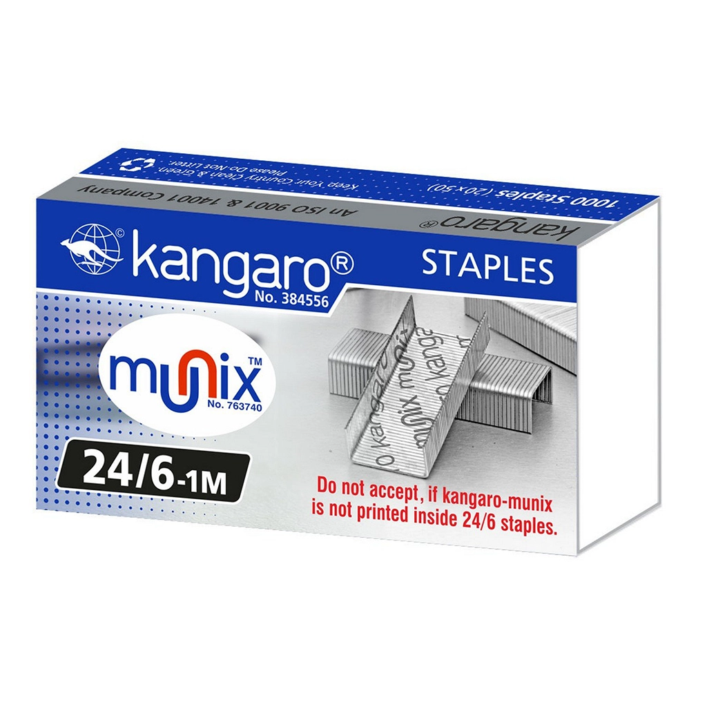 kangaro-stapler-pin-no-24-6-1m-1 Kangaro Stapler Pin No. 24/6-1M – Strong & Durable Staples for Everyday Use (Blue) - Image 1