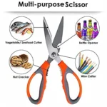 King Gary Stainless Steel All-Purpose Scissor for household/ paper-cutting/ fabrics/ office Scissors (Multicolor, Pack of 1) - Image 3