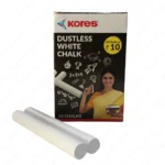 Kores Writing Dustless Chalk - White (Pack of 10 pcs)