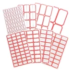 Label Sticker - Blank Stickers with Red Border (Pack of 1)