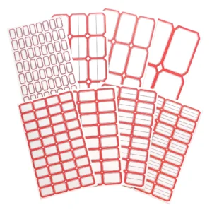 Label Sticker - Blank Stickers with Red Border (Pack of 1)