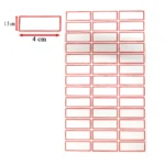 Label Sticker - Blank Stickers with Red Border (Pack of 1) - Image 2