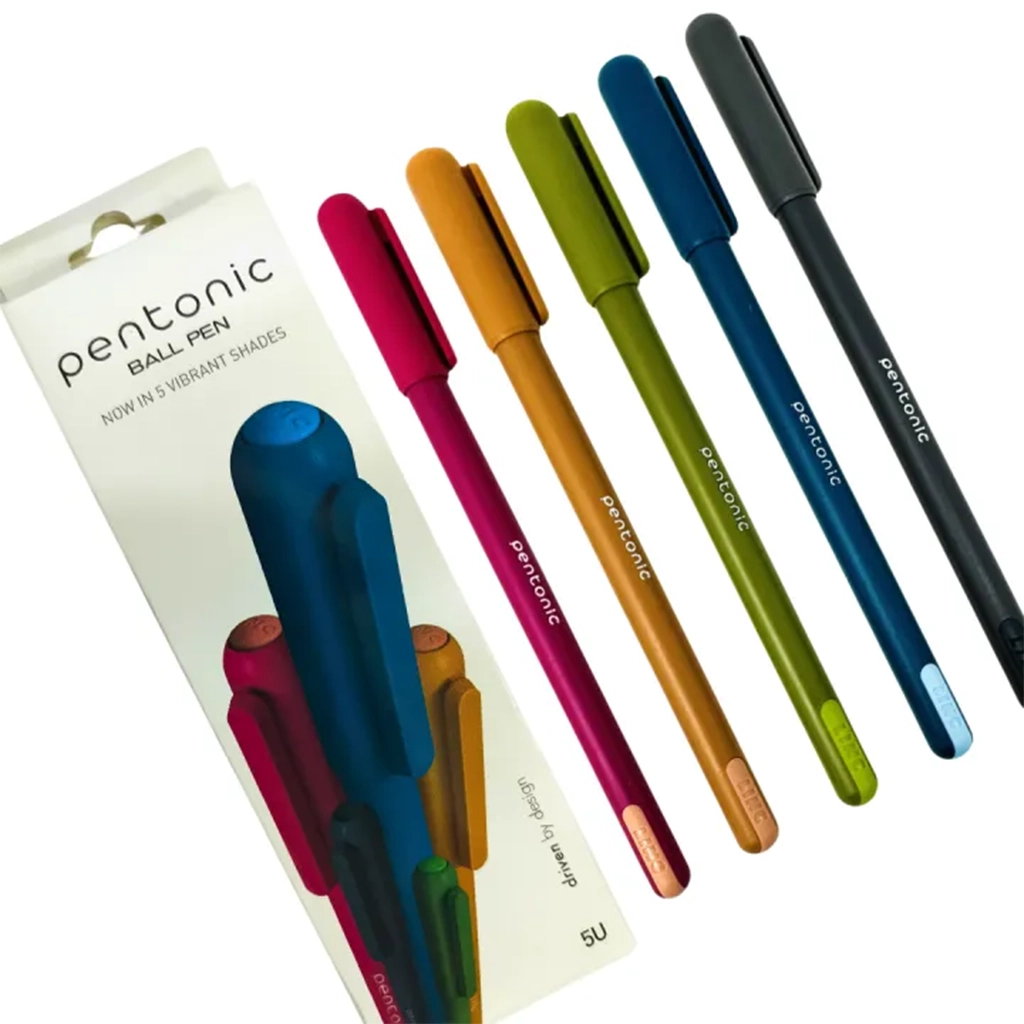 linc-pentonic-07mm-ball-point-pen-5-pieces-1 Linc Pentonic 0.7mm Ball Point Pen – 5 Pieces Pack with Vibrant Multicolor Body (Blue Ink) - Image 1