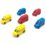 LM-606A Lumo Mini Pull Back Ambulance Set 3 inch - Mini Size Toy For Kids & Children (Multicolor, Pack of 1) - Image 3