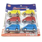 LM-606A Lumo Mini Pull Back Ambulance Set 3 inch - Mini Size Toy For Kids & Children (Multicolor, Pack of 1) - Image 5