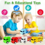 LM-627 Lumo Mini Pull Back Truck Set 3 inch - Mini Size Toy For Kids & Children (Multicolor, Pack of 1) - Image 3