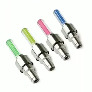 LED Flash Light Valve Caps for Car, Bike, Bicycle – Motion Sensor Wheel Tyre Rim Lights (1 Pair) | Neon Glow Accessory for Night Riding & Style