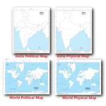 Outline Practice Map Loose Sheet – Perfect for Geography Learning & Exam Preparation (Pack of 1)