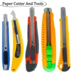 Plastic and Steel Paper Cutter Knife (Multicolor, Pack of 1)