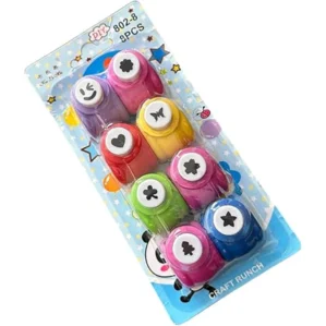 Paper Punch Set – 6 Pcs Medium Size DIY Craft Punches with Assorted Design Shapes | Art & Craft Punch Kit for School Projects, Scrapbooking & Decoration