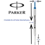 Parker M Systemark Ball Pen Refill – Fine/Medium Point (Pack of 1) - Image 3
