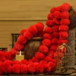 Party Decoration – Artificial Marigold Flowers (Genda Phool Mala) – Vibrant Décor for Every Occasion (Approx 5 Ft) - Image 6