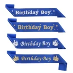 Party Decoration – Birthday Boy Satin Sash - Celebrate the Star of the Day (Multicolor, Pack of 1) - Image 2