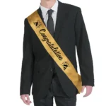 Party Decoration – Congratulations Satin Sash - Celebrate Achievements in Style! (Multicolor, Pack of 1) - Image 3