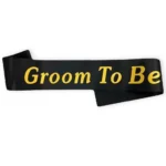 Party Decoration – Groom to Be Satin Sash - Celebrate the Upcoming Groom in Style! (Multicolor, Pack of 1) - Image 2
