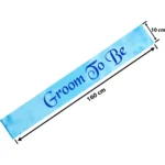 Party Decoration – Groom to Be Satin Sash - Celebrate the Upcoming Groom in Style! (Multicolor, Pack of 1) - Image 3