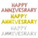 Party Decoration – Happy Anniversary Foil Balloon - Celebrate Love in Style! (Pack of 1)