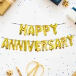 Party Decoration – Happy Anniversary Foil Balloon - Celebrate Love in Style! (Pack of 1) - Image 2