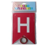 Party Decoration – Happy Birthday Banner Multi-Color Plain Paper Flages - Celebrate in Style with a Stunning Party Decoration (Pack of 1)