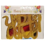 Party Decoration – Happy Birthday Cursive Sparkal Glitter Banner - Celebrate in Style with a Stunning Party Decoration (Pack of 1) - Image 3