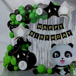 Party Decoration – Happy Birthday Panda Theme Combo Decoration Set - A Wildly Fun Celebration! (Pack of 28 pcs)