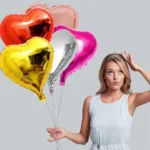 Party Decoration – Heart Shape Foil Balloon - Add Love to Your Celebrations! (Multicolor, Pack of 1)