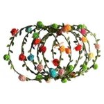Party Decoration – Leaf Floral Crown Headband Tiara - Elegant Floral Crown for Every Special Occasion (Pack of 1) - Image 2