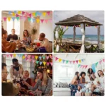 Party Decoration – Multicolor Pennant Banner - Triangle Flag Bunting for Vibrant Party Decor (Pack of 1) - Image 3