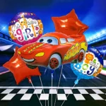 Party Decoration – New Baby Girl and New Baby Boy Car Theme Baby Shower, Big Foil Helium Balloons Set for Elevate Every Celebration! (Pack of 5 pcs)