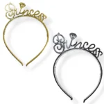 Party Decoration – Plastic Princess Crown Headband Tiara - Sparkle Like Royalty! (Pack of 1)