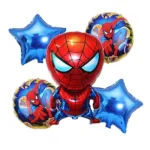 Party Decoration – Spiderman Theme, Big Foil Helium Balloons Set for Elevate Every Celebration! (Pack of 5 pcs)