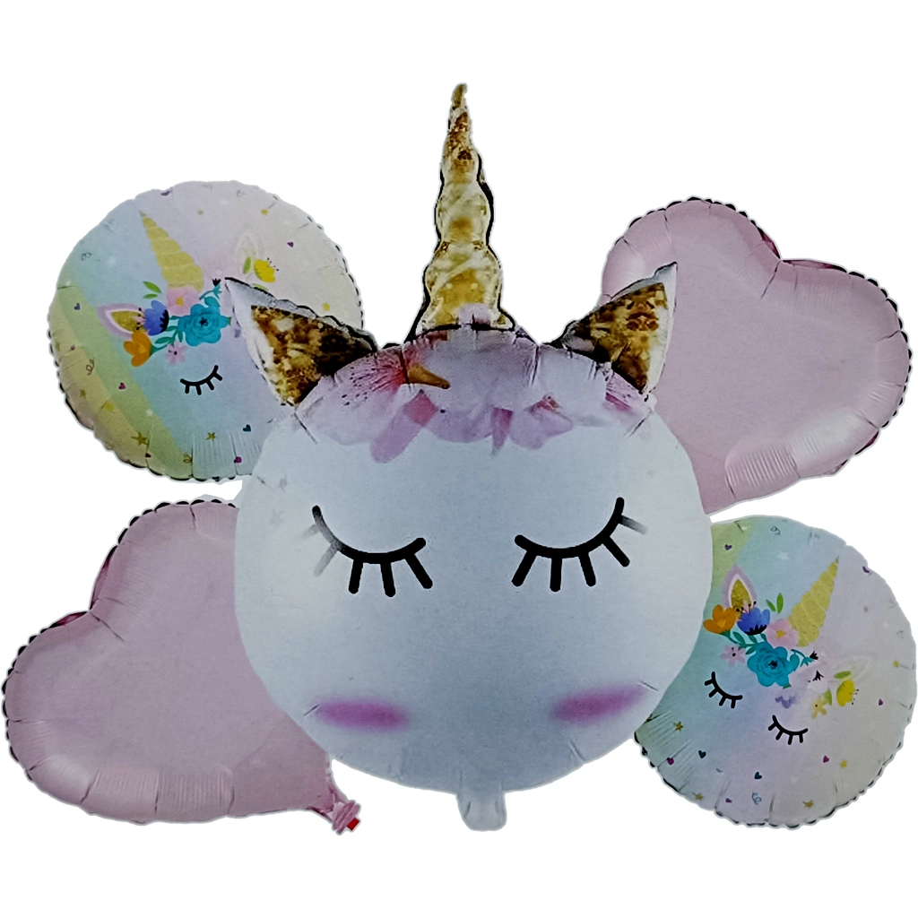 party-decoration-unicorn-head-theme-1 Party Decoration – Unicorn Head Theme, Big Foil Helium Balloons Set for Elevate Every Celebration! (Pack of 5 pcs) - Image 1