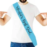 Party Decoration – World’s Best Dad Satin Sash - Celebrate the Hero in Your Life (Multicolor, Pack of 1)