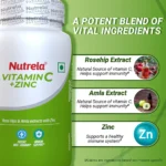 Patanjali Nutrela Vitamin C + Zinc 60 Tablets (Pack of 1) - Image 3