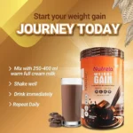 Patanjali Nutrela Weight Gain - Chocolate Flavor - 500g (Pack of 1) - Image 3