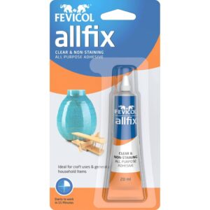 Pidilite Fevicol Allfix – Multi-Purpose, Clear & Non-Staining Adhesive 20ml (Pack of 1)