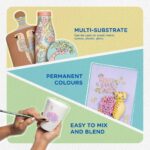 Pidilite Fevicryl Acrylic Colours Pastel Kit – 10 Shades x 15ml | Rich Pigment DIY Paint Set for Canvas, Wood, Leather, Metal & More | Multi-Surface, Non-Cracking, Multicolour Paints - Image 4