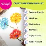 Pidilite Fevicryl Acrylic Colours Sunflower Kit | 10 Colours x 15 ml | Multicolour & Multi-surface - Image 3