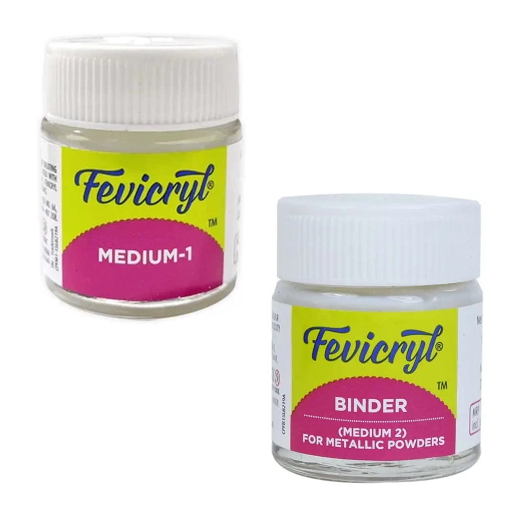 pidilite-fevicryl-binder-and-medium-15ml-1 Pidilite Fevicryl Binder Medium - 2 and Medium - 1 (15ml, Pack in 1) - Image 1