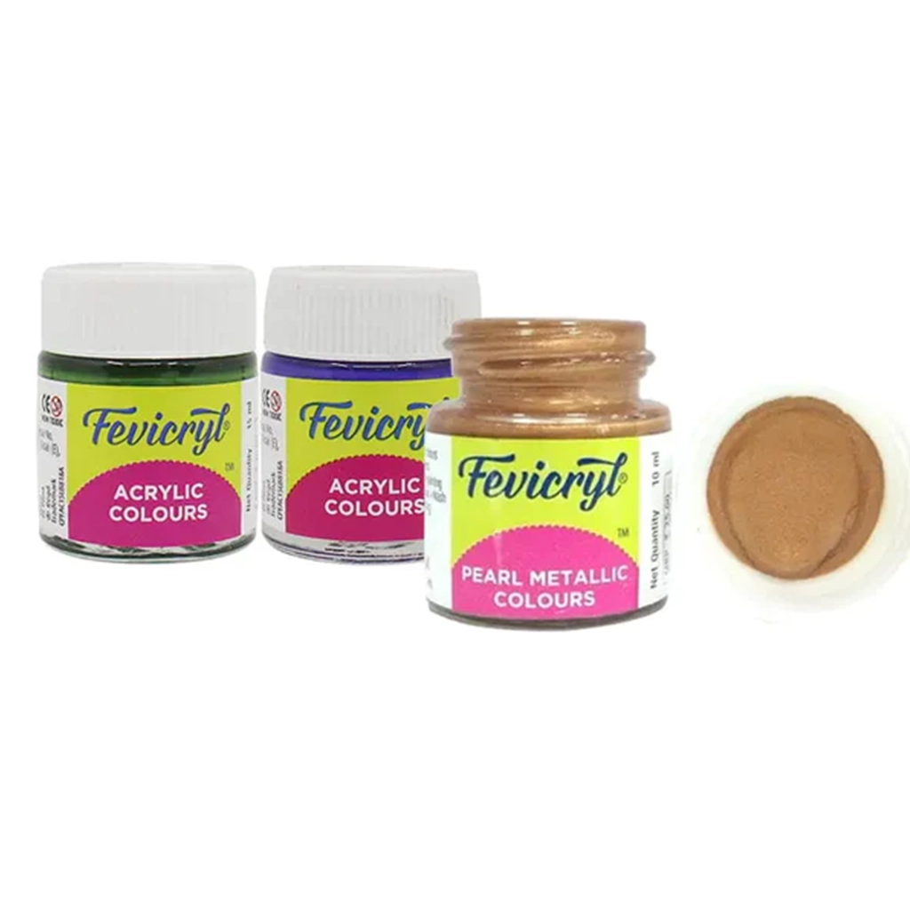 pidilite-fevicryl-pearl-metallic-colours-10ml-1 Pidilite Fevicryl Pearl Metallic Colours –10ml, Elegant Metallic Shine (Pack of 1) - Image 1