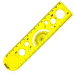 Plastic 15cm Scale with Magnifying Glass & Procircle (Pack of 1)