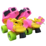 Plastic Multicolor Dry Skates with Front Brakes | Adjustable Kids Skates (4-12 Years, Pack of 1) - Image 3