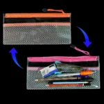 Plastic Transparent Flat Zipper Pencil Pouch – Durable & Multi-Purpose Storage (1 pc) - Image 3