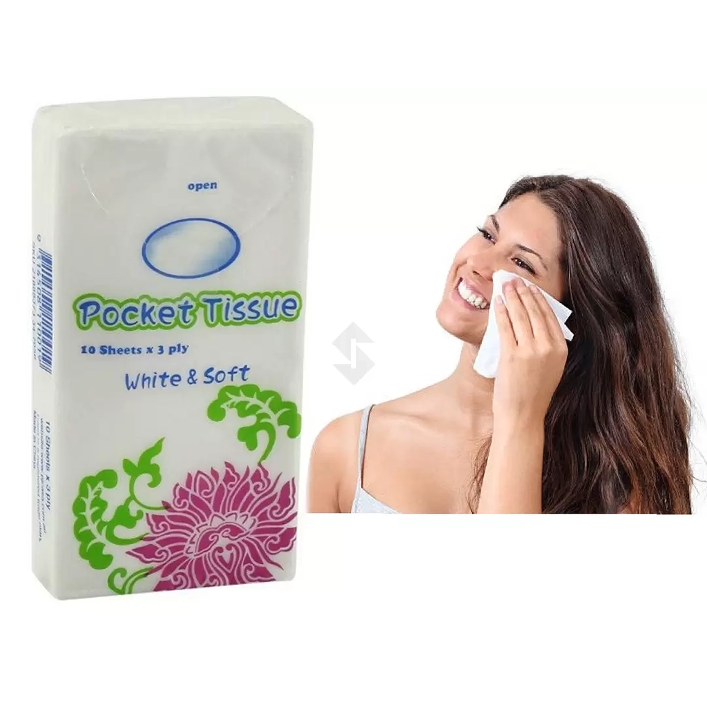 pocket-tissue-paper-hanky-1 Pocket Tissue Paper Hanky – White, Soft & Disposable Facial Tissue for Travel, Men & Women | Skin-Friendly & Compact - Image 1