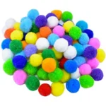 Pom Pom Ball – Round Fluffy Soft Multicolour Balls for Art & Craft, DIY Decoration & School Projects | Assorted Craft Pack for Kids & Hobbyists - Image 2