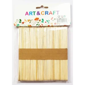 Popsicle Ice Cream Sticks, Natural Color, Set of 50pcs
